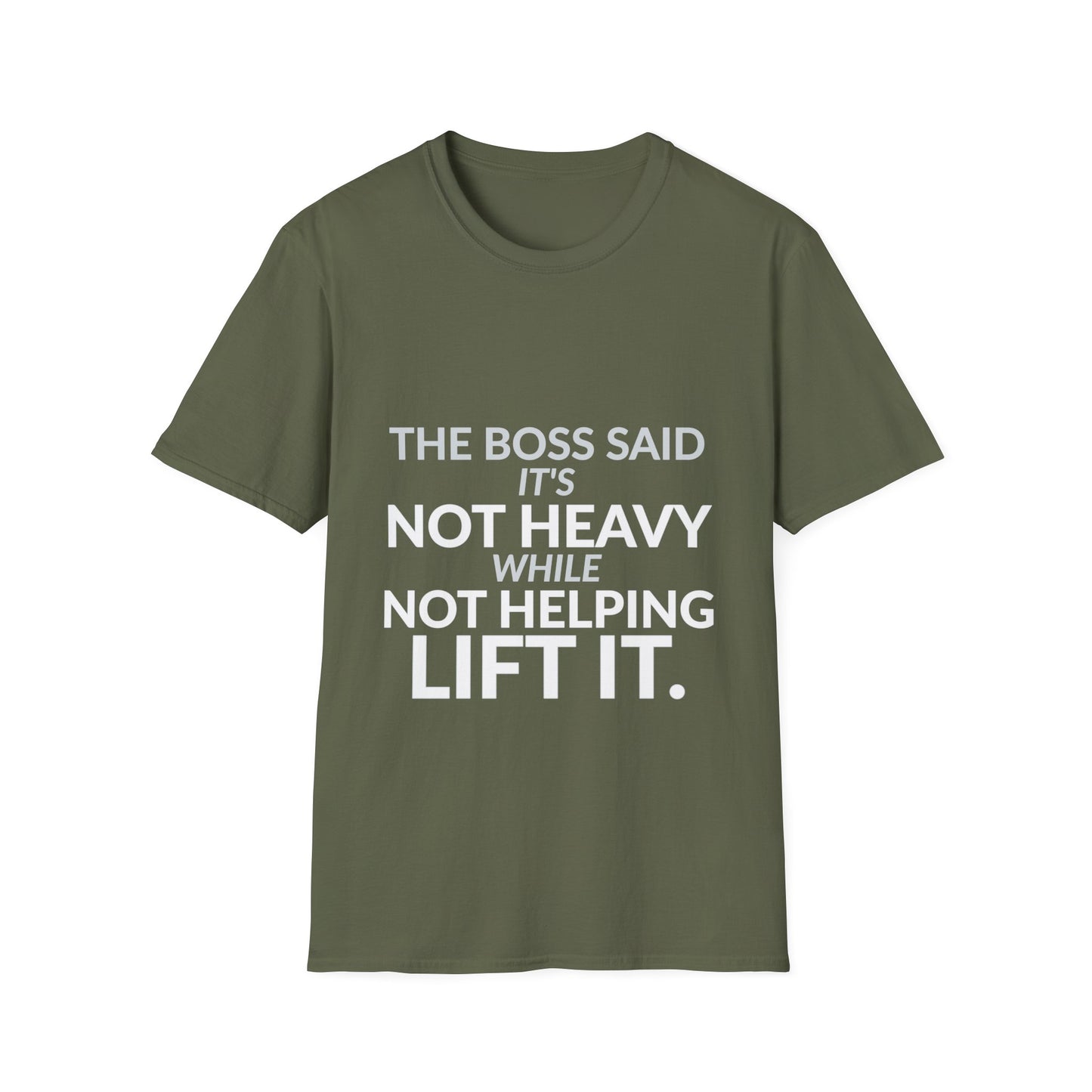 Not Heavy While Not Helping Funny Boss Shirt product mockup 6 — House of Lushella
