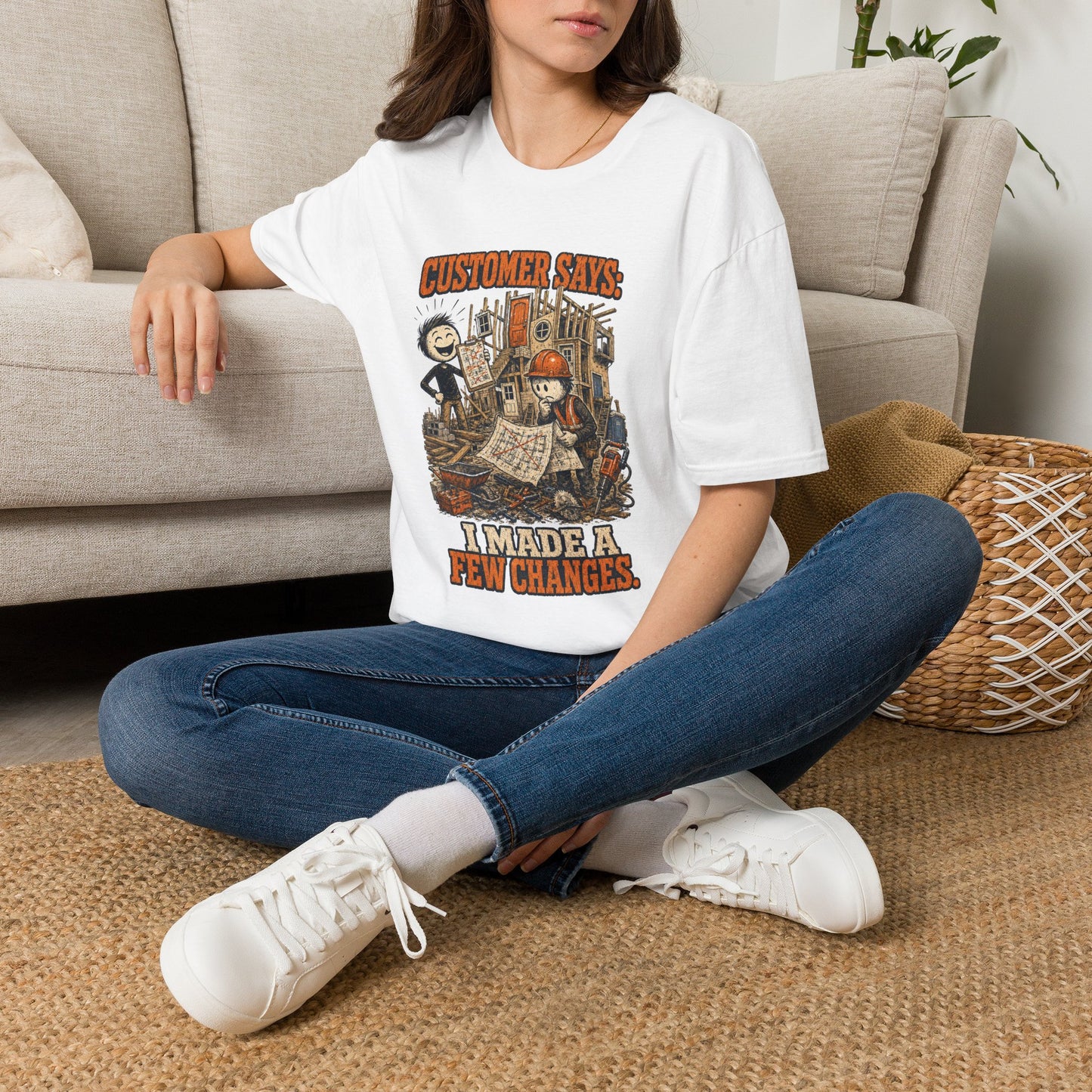 Customer Made a Few Changes Construction Shirt product mockup, view 14 — House of Lushella