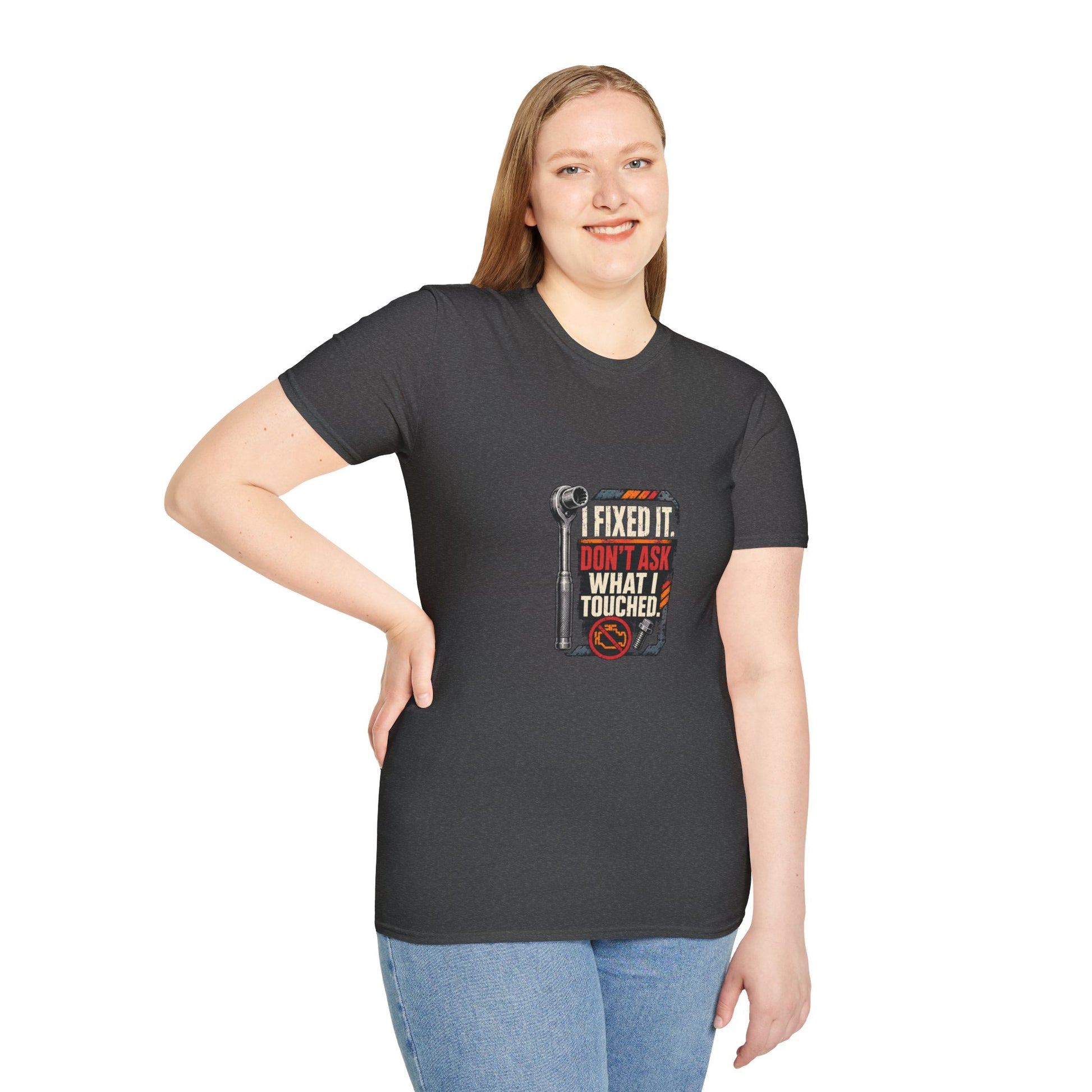 I Fixed It Don't Ask What I Touched Mechanic Shirt product mockup 16 — House of Lushella