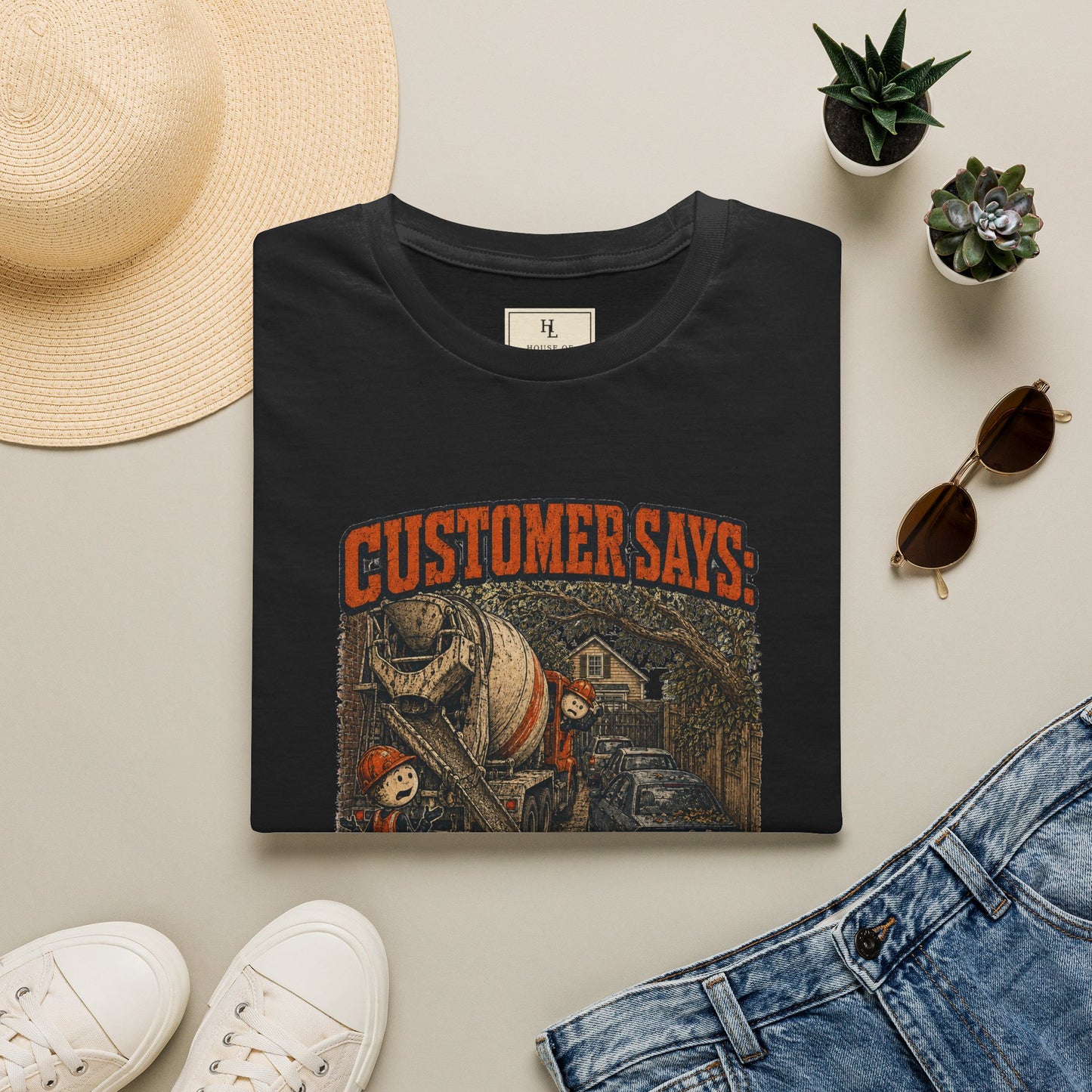 Truck Has Plenty of Room Concrete Crew Shirt product mockup, view 8 — House of Lushella