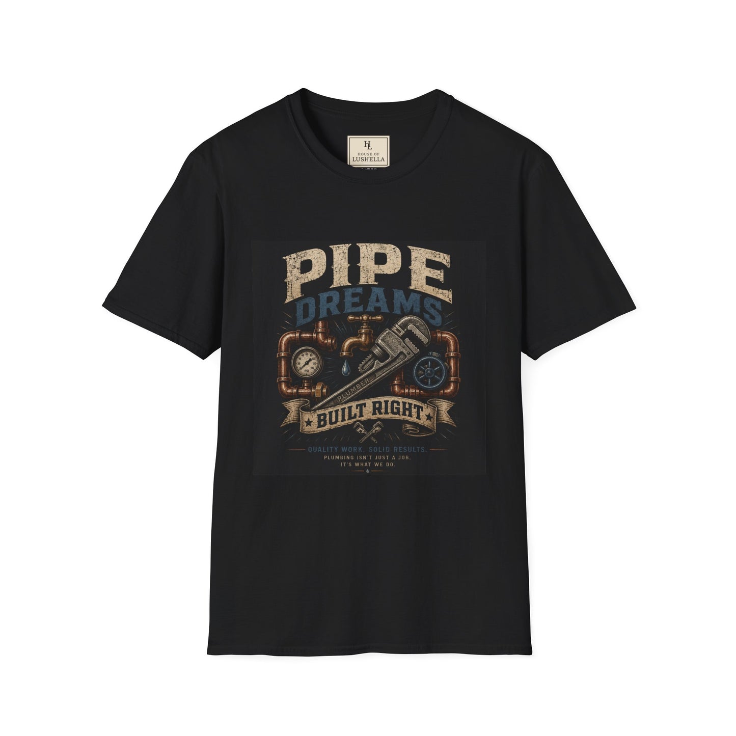 Pipe Dreams Plumber Shirt product mockup, view 2