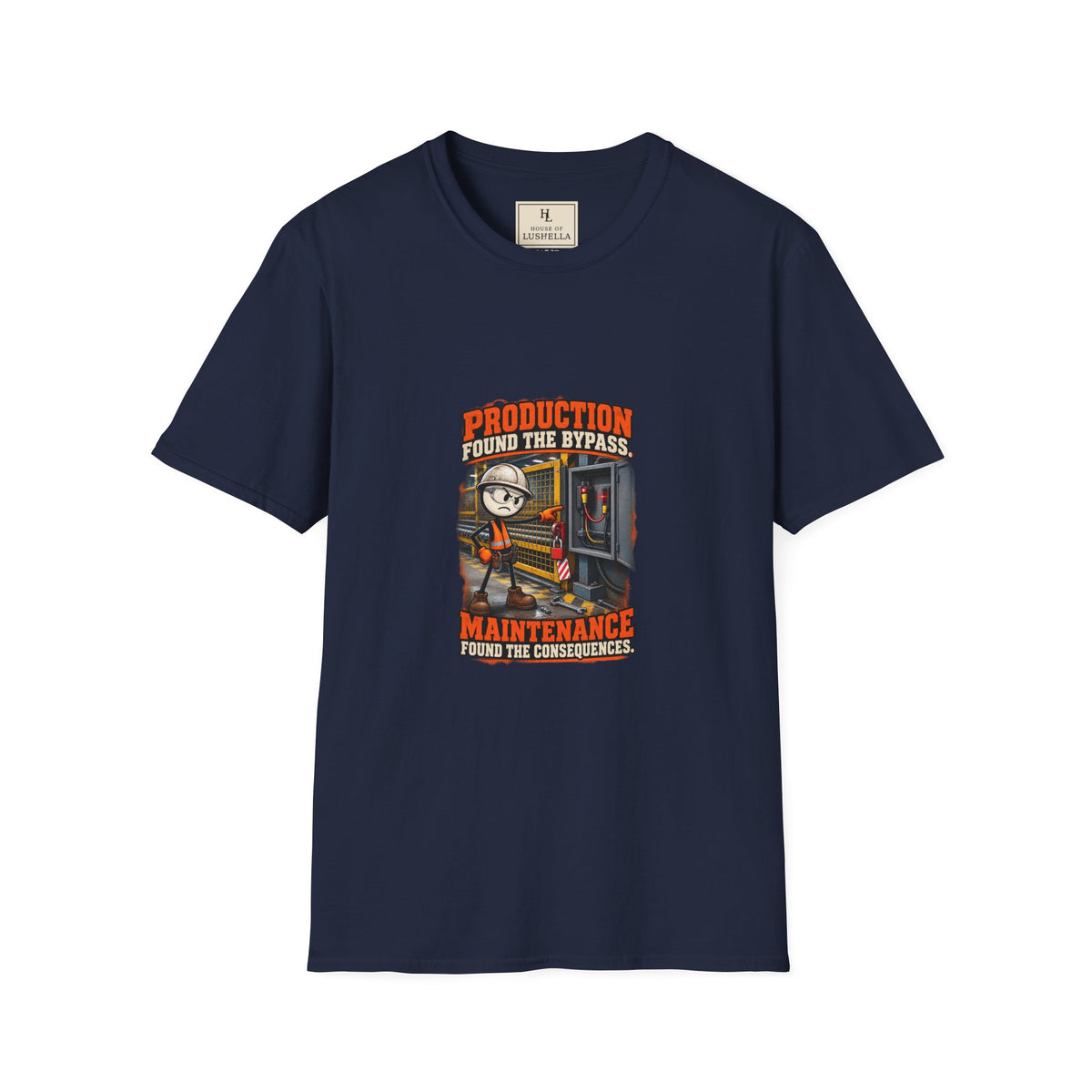 Production Found the Bypass | Industrial Maintenance T-Shirt product mockup
