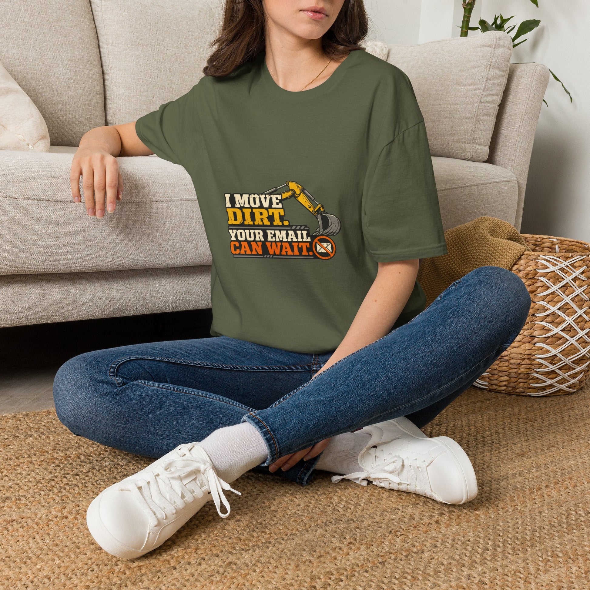 I Move Dirt Your Email Can Wait Heavy Equipment Shirt product mockup 9 — House of Lushella