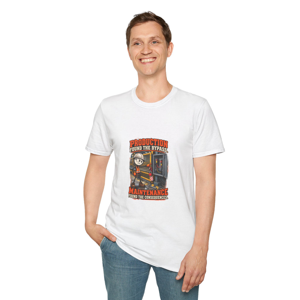 Production Found the Bypass | Industrial Maintenance T-Shirt product mockup