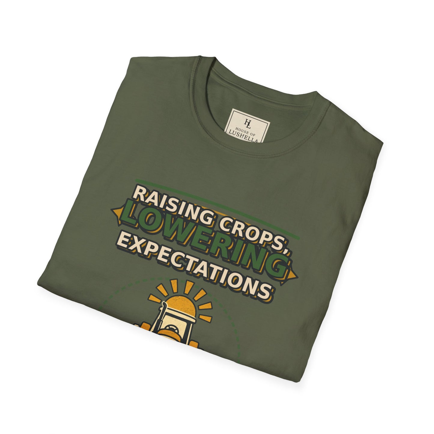 Raising Crops Lowering Expectations Farm Shirt product mockup, view 16