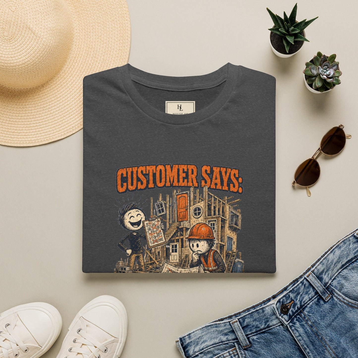 Customer Made a Few Changes Construction Shirt product mockup, view 19 — House of Lushella