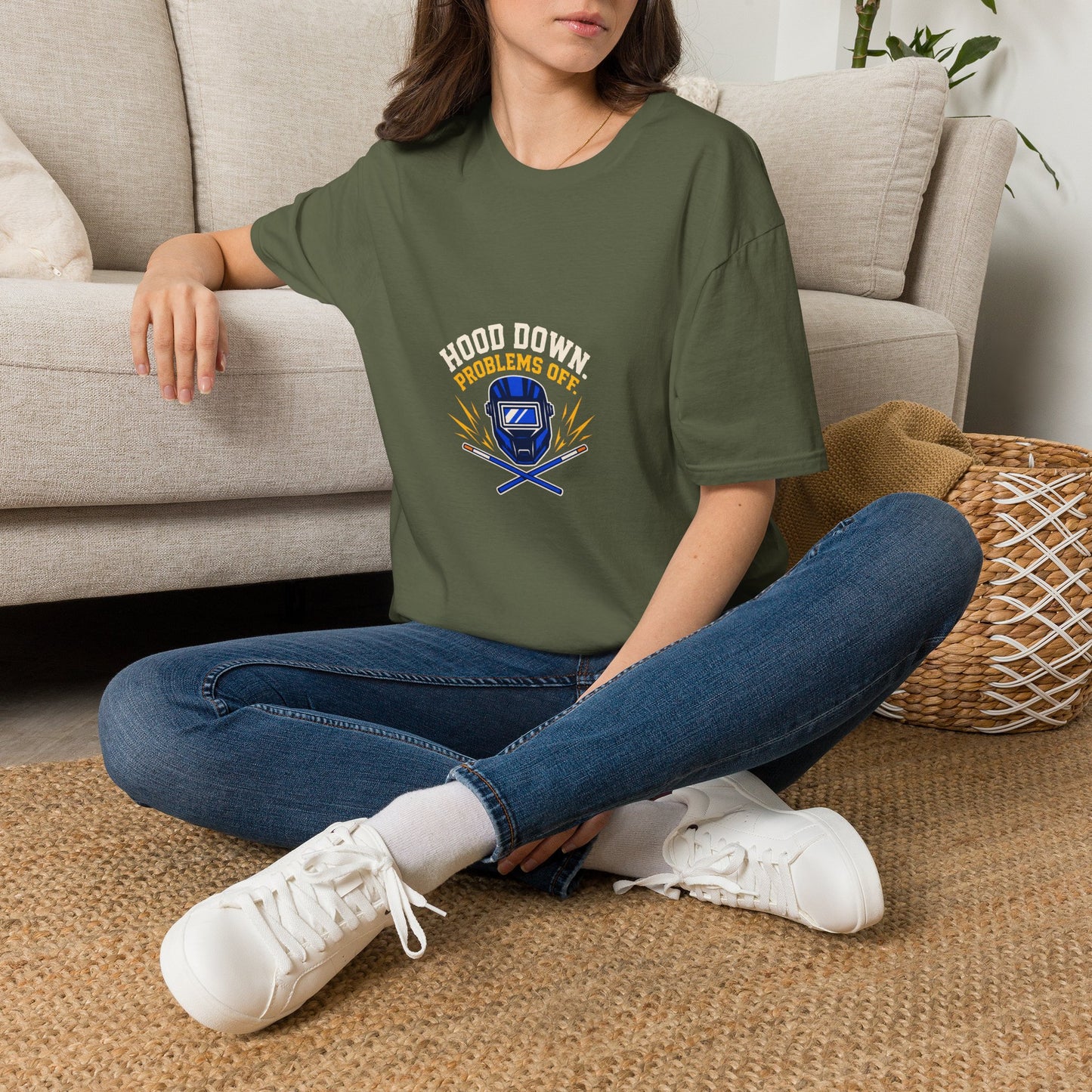 Hood Down Problems Off Welder Shirt product mockup 9 — House of Lushella