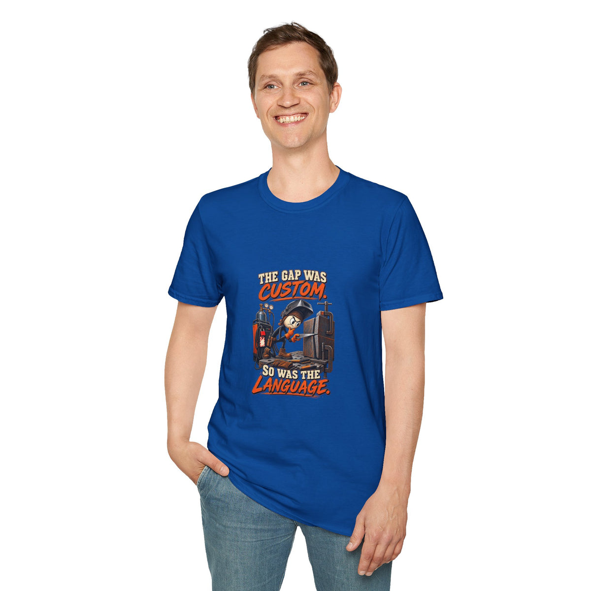 The Gap Was Custom, So Was the Language | Welder T-Shirt product mockup