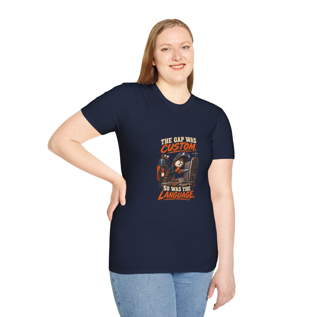 The Gap Was Custom, So Was the Language | Welder T-Shirt product mockup