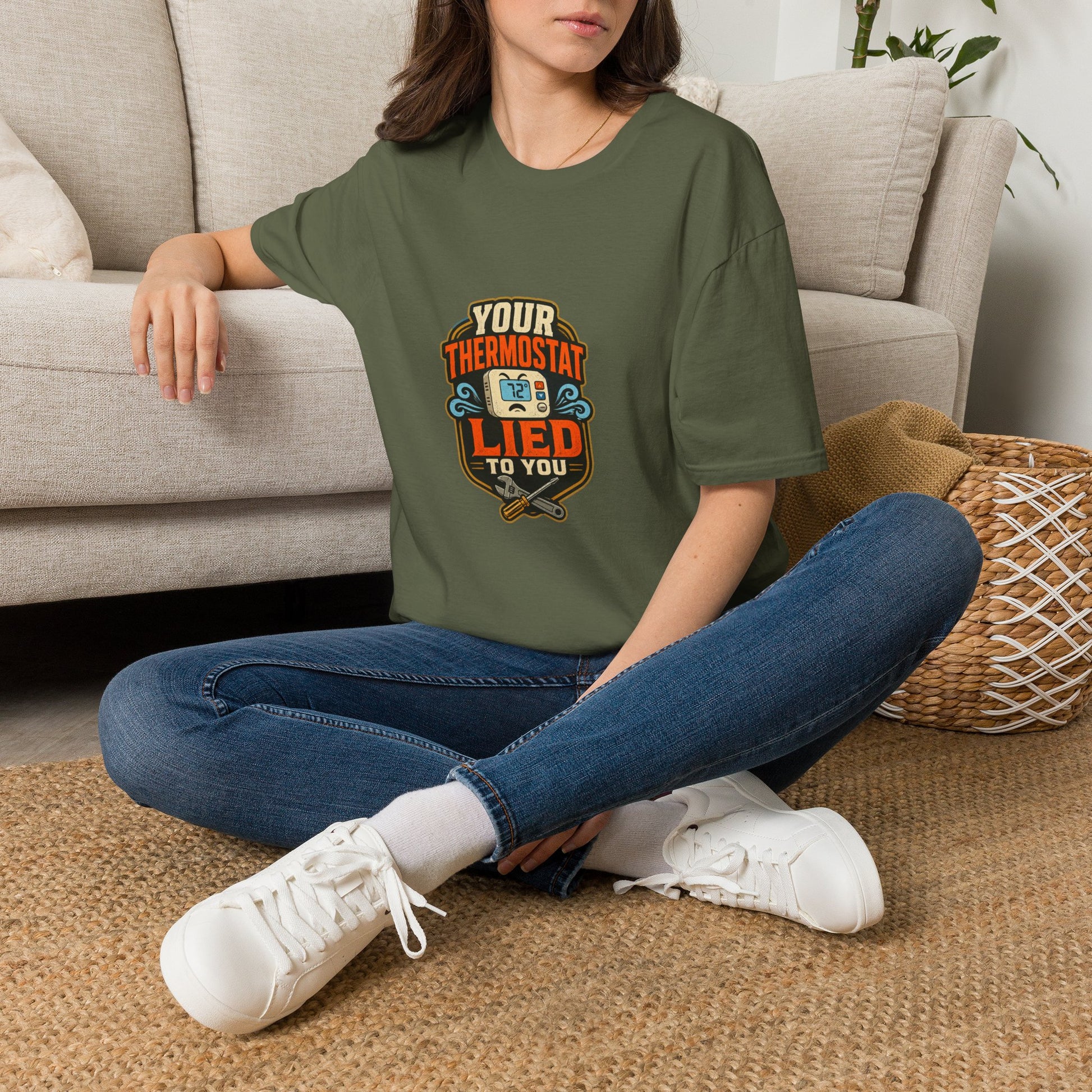 Your Thermostat Lied to You HVAC Shirt product mockup 9 — House of Lushella