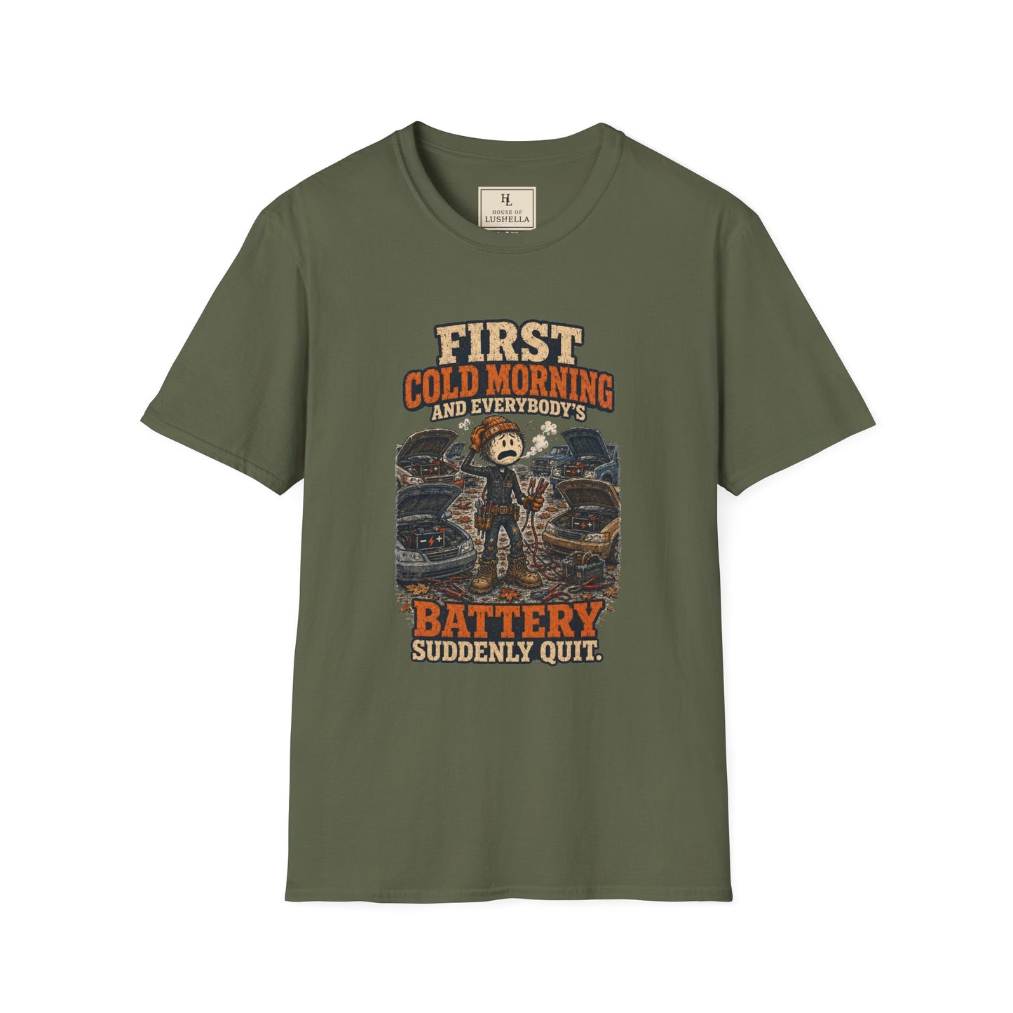 First Cold Morning and Everybody’s Battery Suddenly Quit. | Mechanic T-Shirt