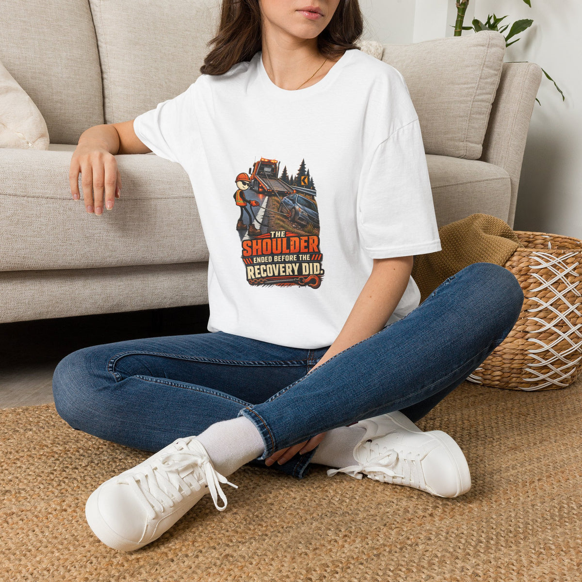 The Shoulder Ended Before the Recovery Did | Towing T-Shirt product mockup