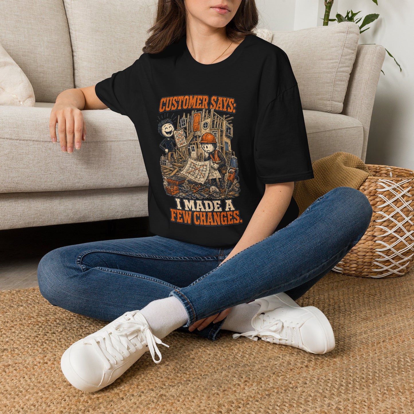 Customer Made a Few Changes Construction Shirt product mockup, view 9 — House of Lushella