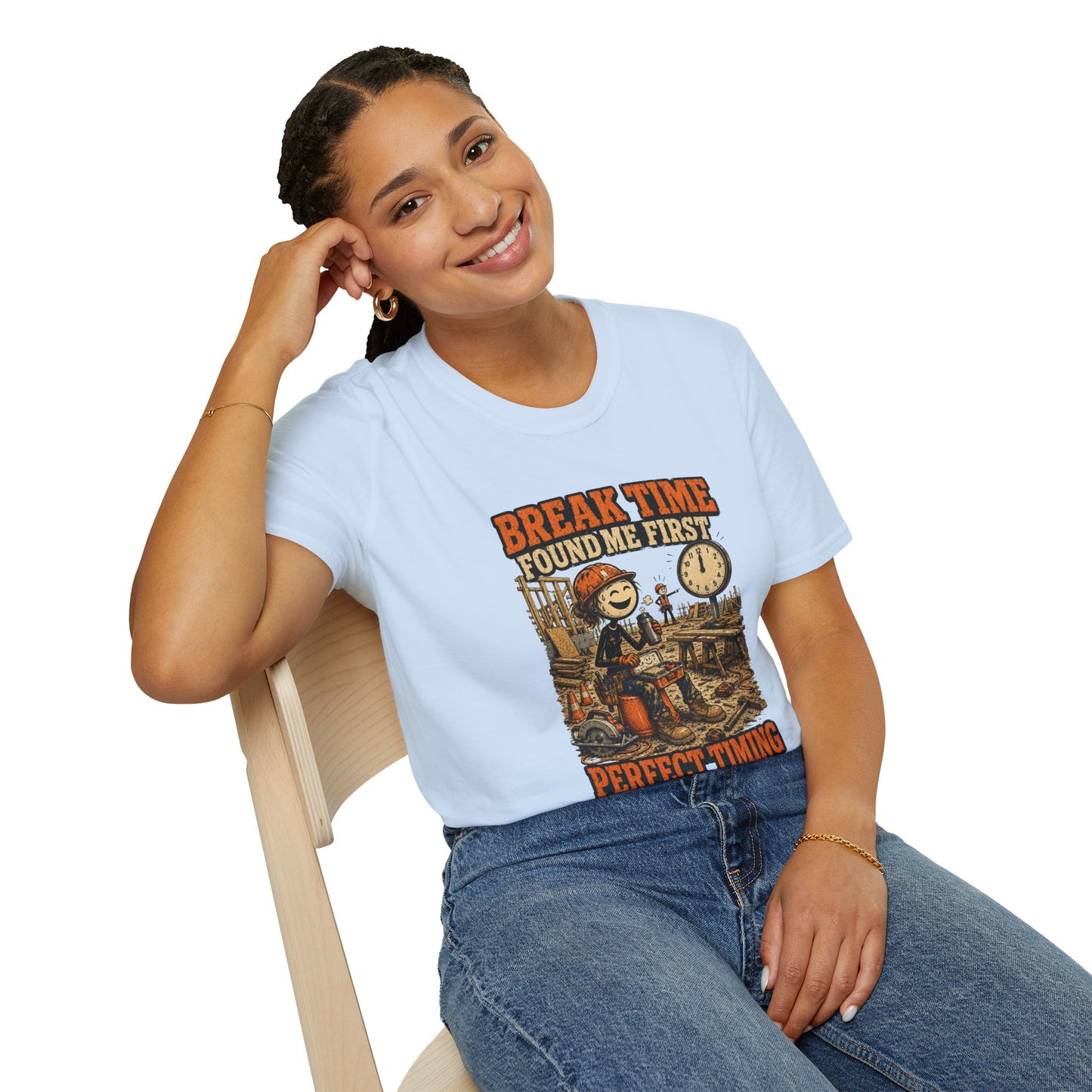 Break Time Found Me First Work Humor Shirt product mockup 34 — House of Lushella