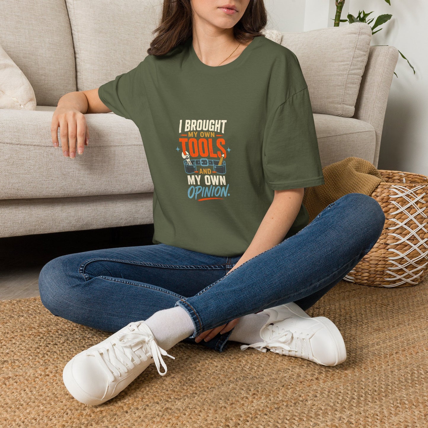 My Own Tools and My Own Opinion Tradeswoman Shirt product mockup 9 — House of Lushella