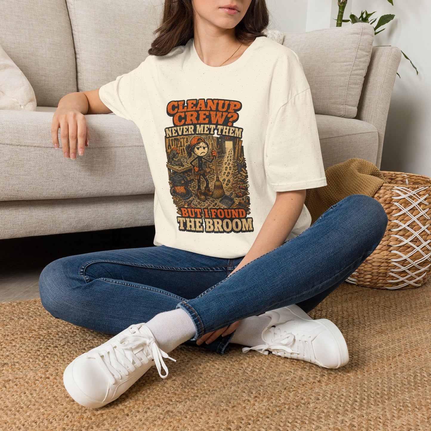Cleanup Crew Never Met Them Work Humor Shirt product mockup 20 — House of Lushella