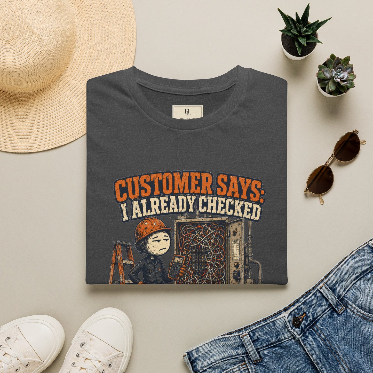 Customer Checked the Breaker Electrician Shirt product mockup, view 19 — House of Lushella