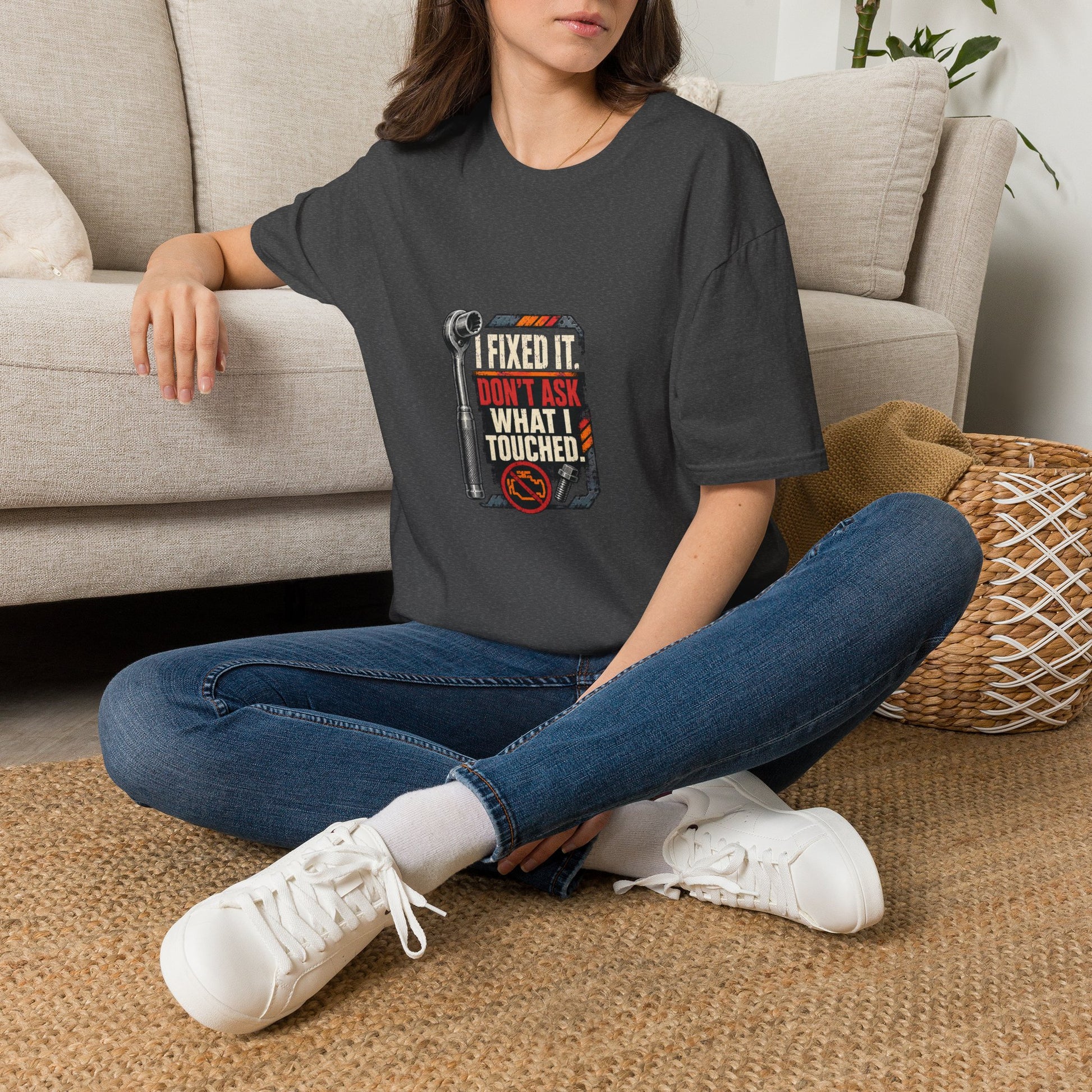I Fixed It Don't Ask What I Touched Mechanic Shirt product mockup 13 — House of Lushella