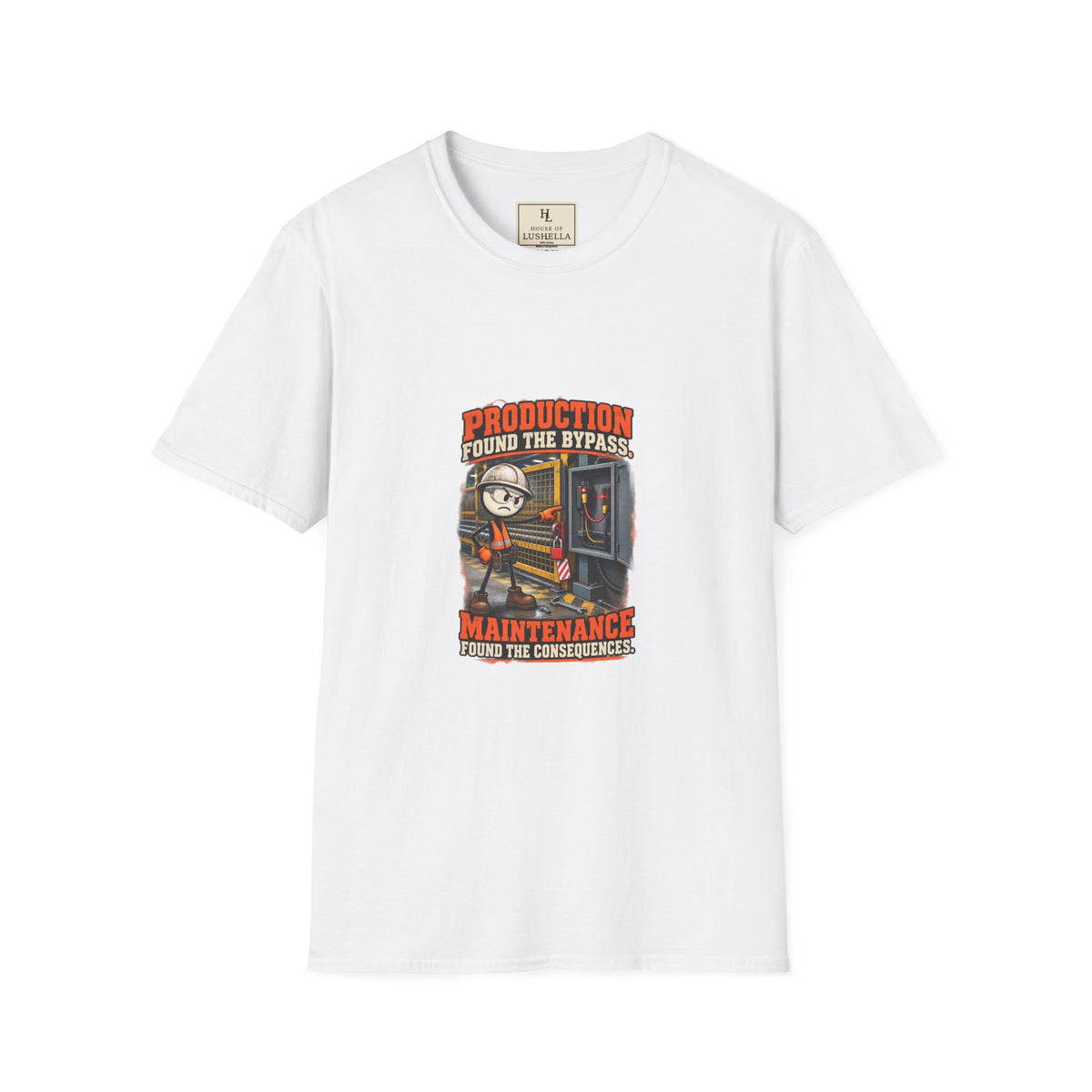 Production Found the Bypass | Industrial Maintenance T-Shirt product mockup