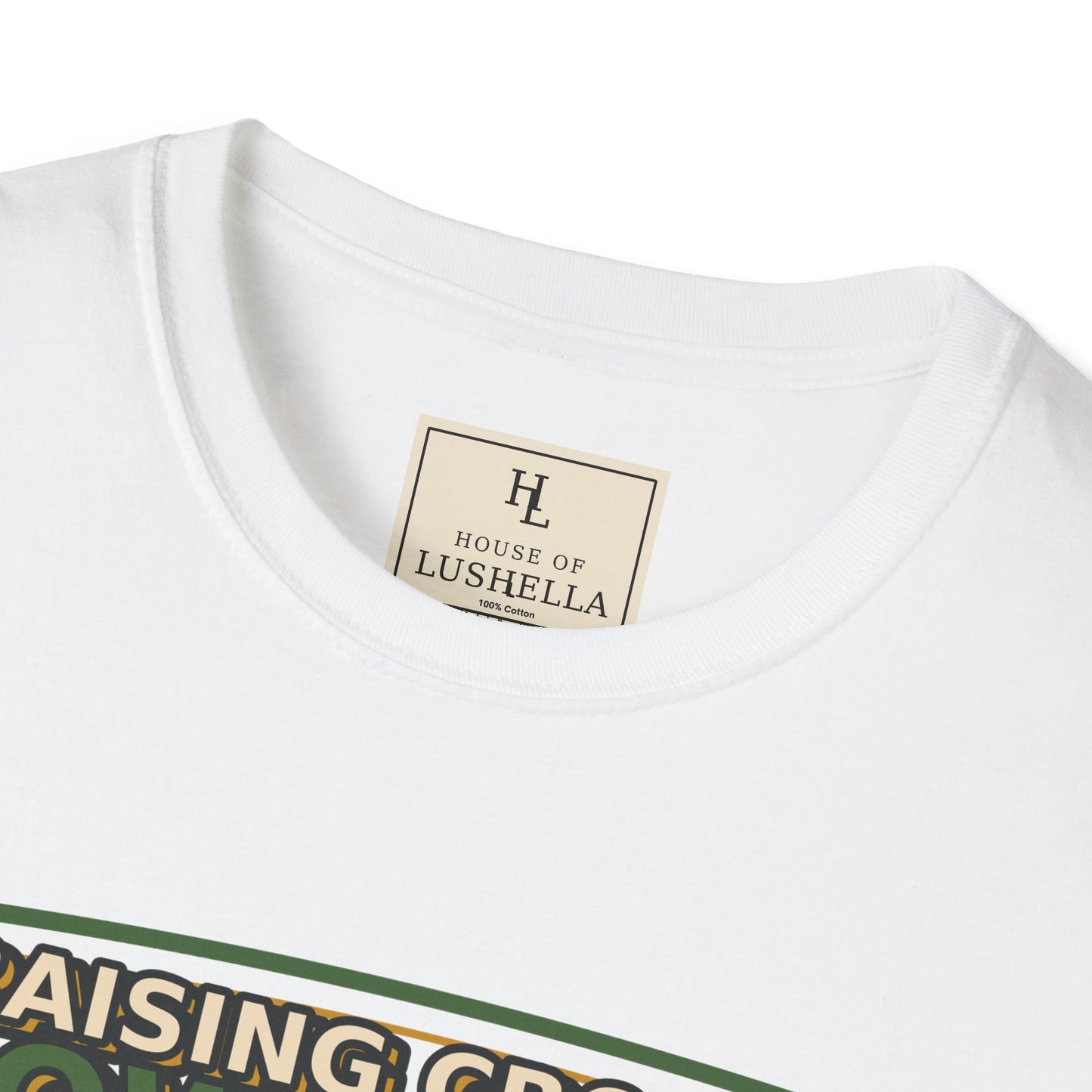 Raising Crops Lowering Expectations Farm Shirt product mockup, view 5
