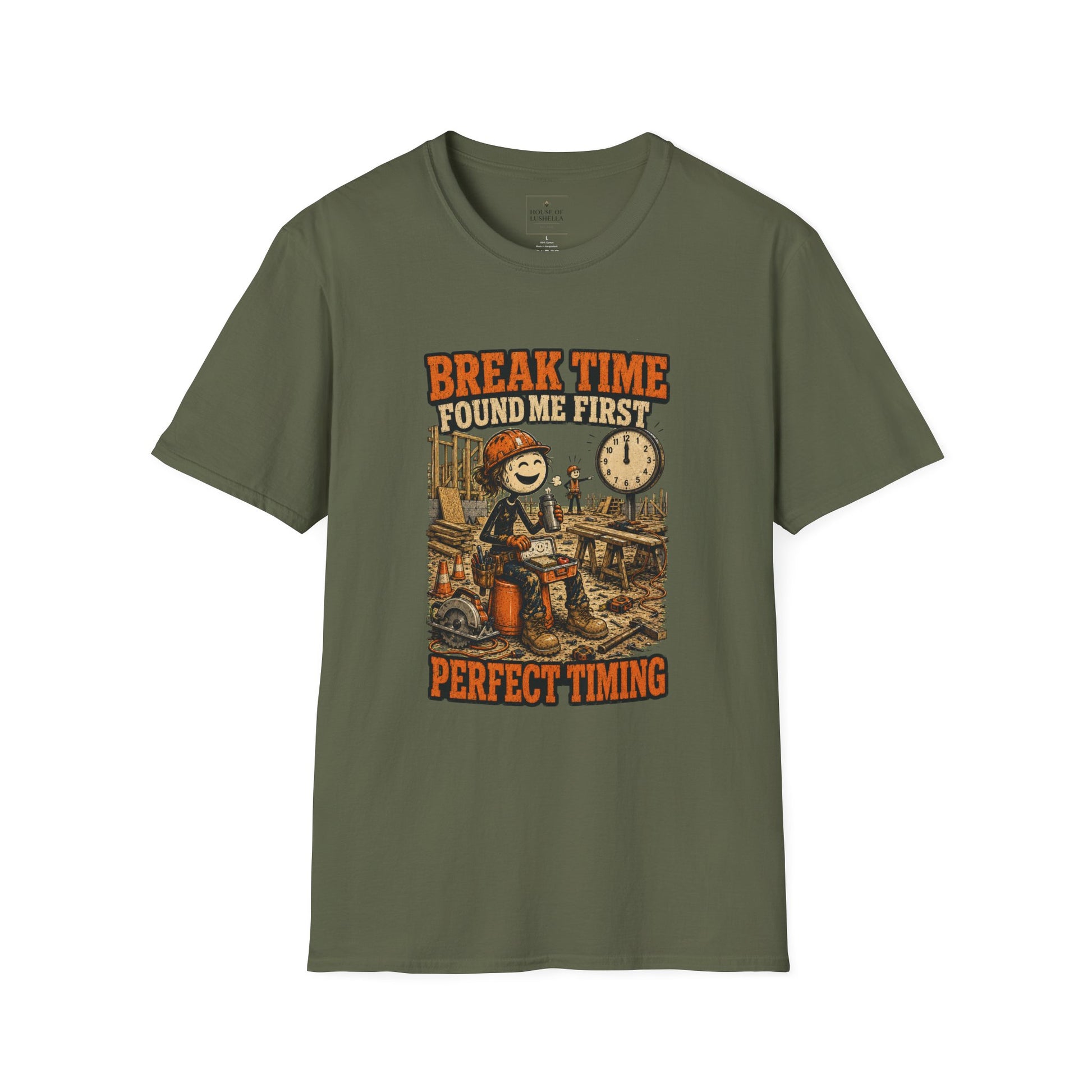 Break Time Found Me First Work Humor Shirt product mockup 26 — House of Lushella