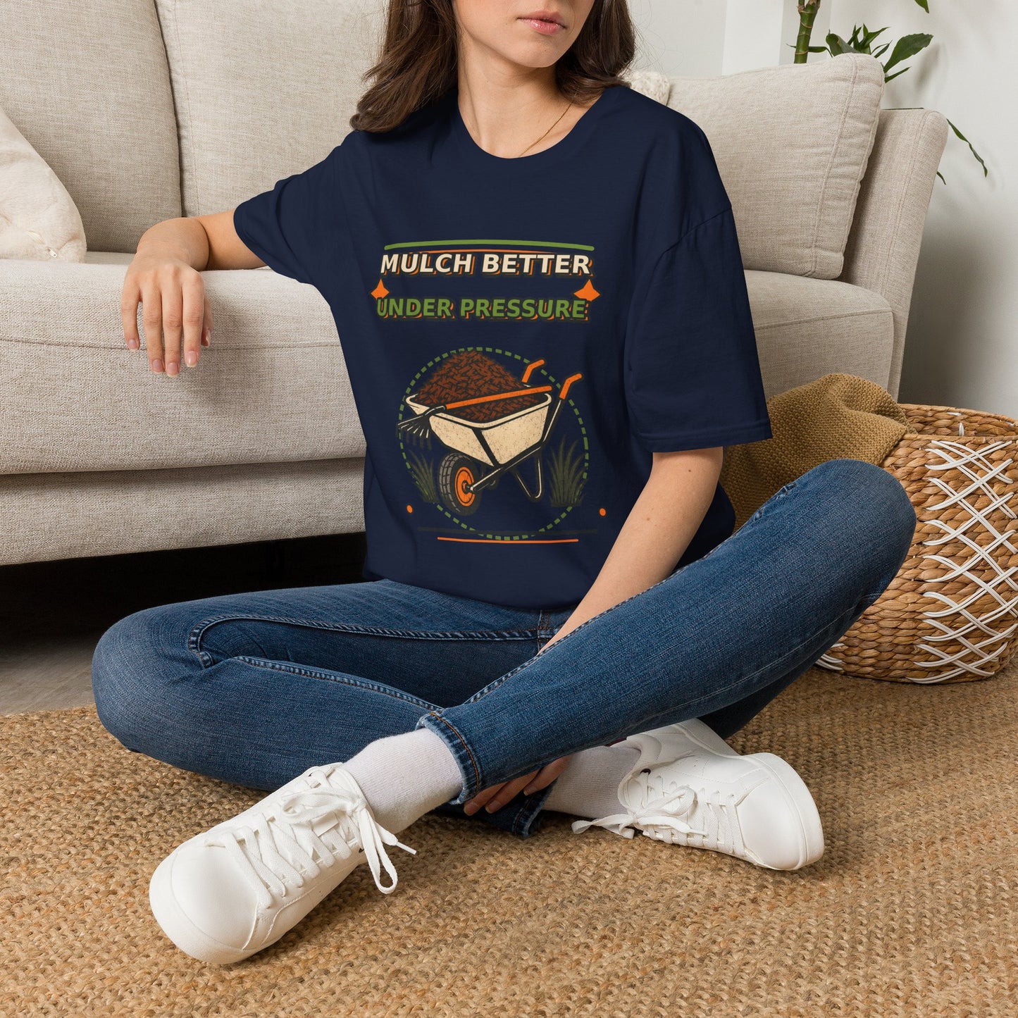 Mulch Better Under Pressure Landscaper Shirt product mockup, view 19