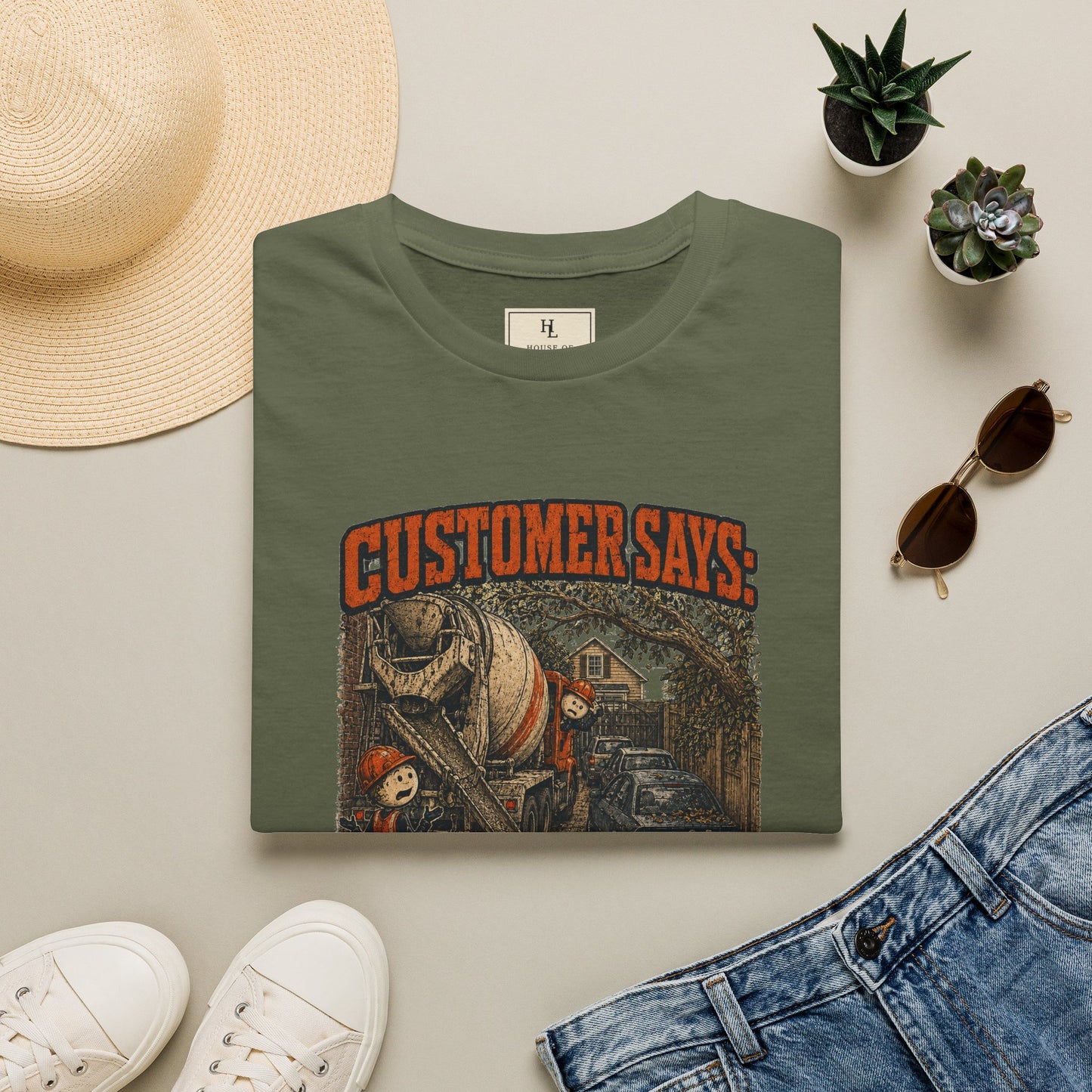 Truck Has Plenty of Room Concrete Crew Shirt product mockup, view 11 — House of Lushella