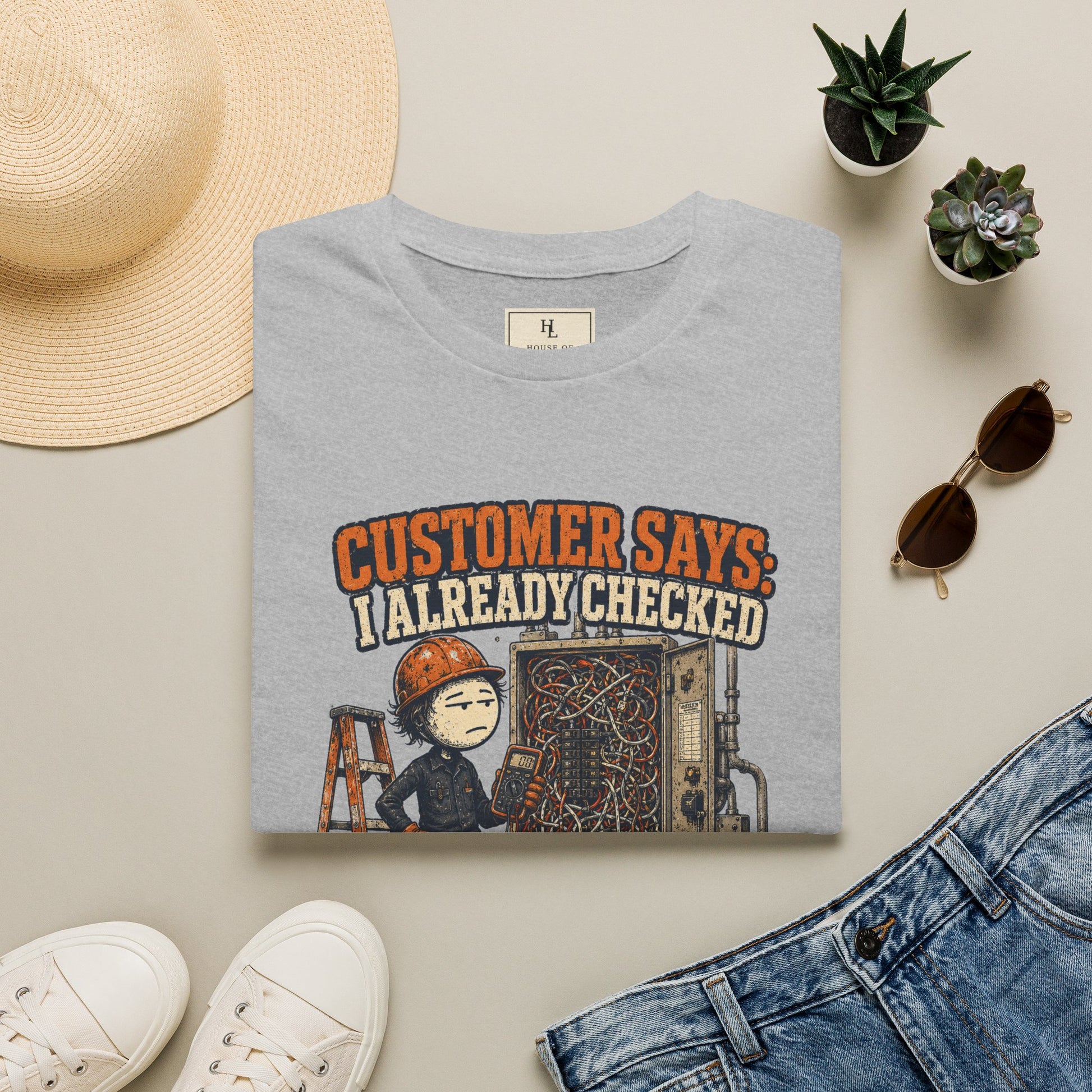 Customer Checked the Breaker Electrician Shirt product mockup, view 17 — House of Lushella