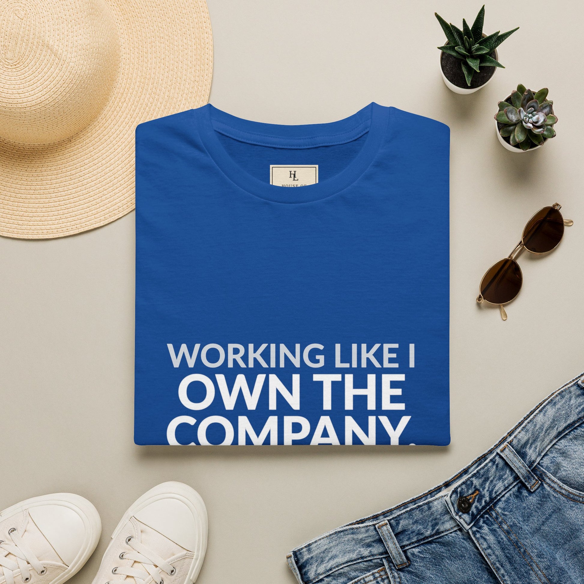 Working Like I Own the Company Work Humor Shirt product mockup, view 16
