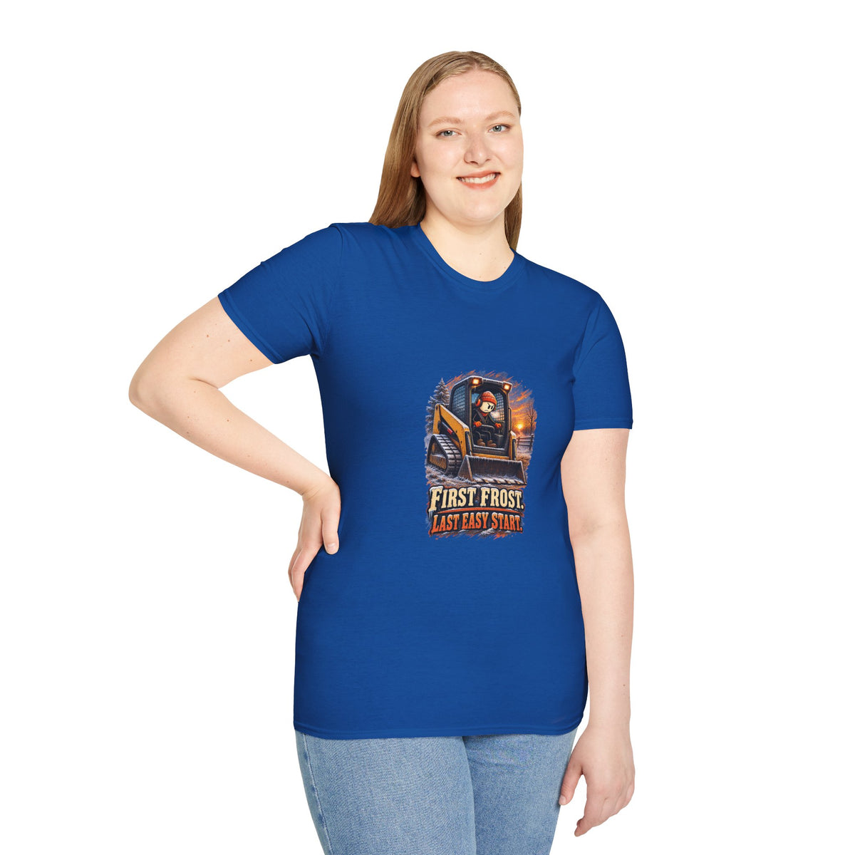 First Frost, Last Easy Start | Equipment Operator T-Shirt product mockup