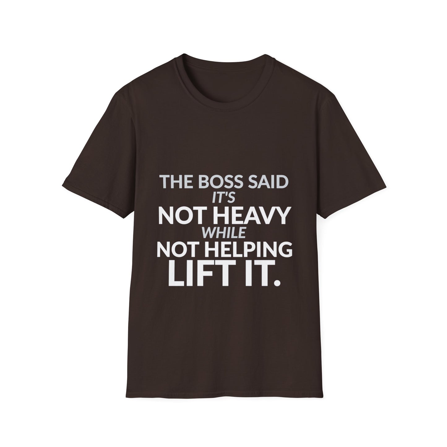 Not Heavy While Not Helping Funny Boss Shirt product mockup 4 — House of Lushella