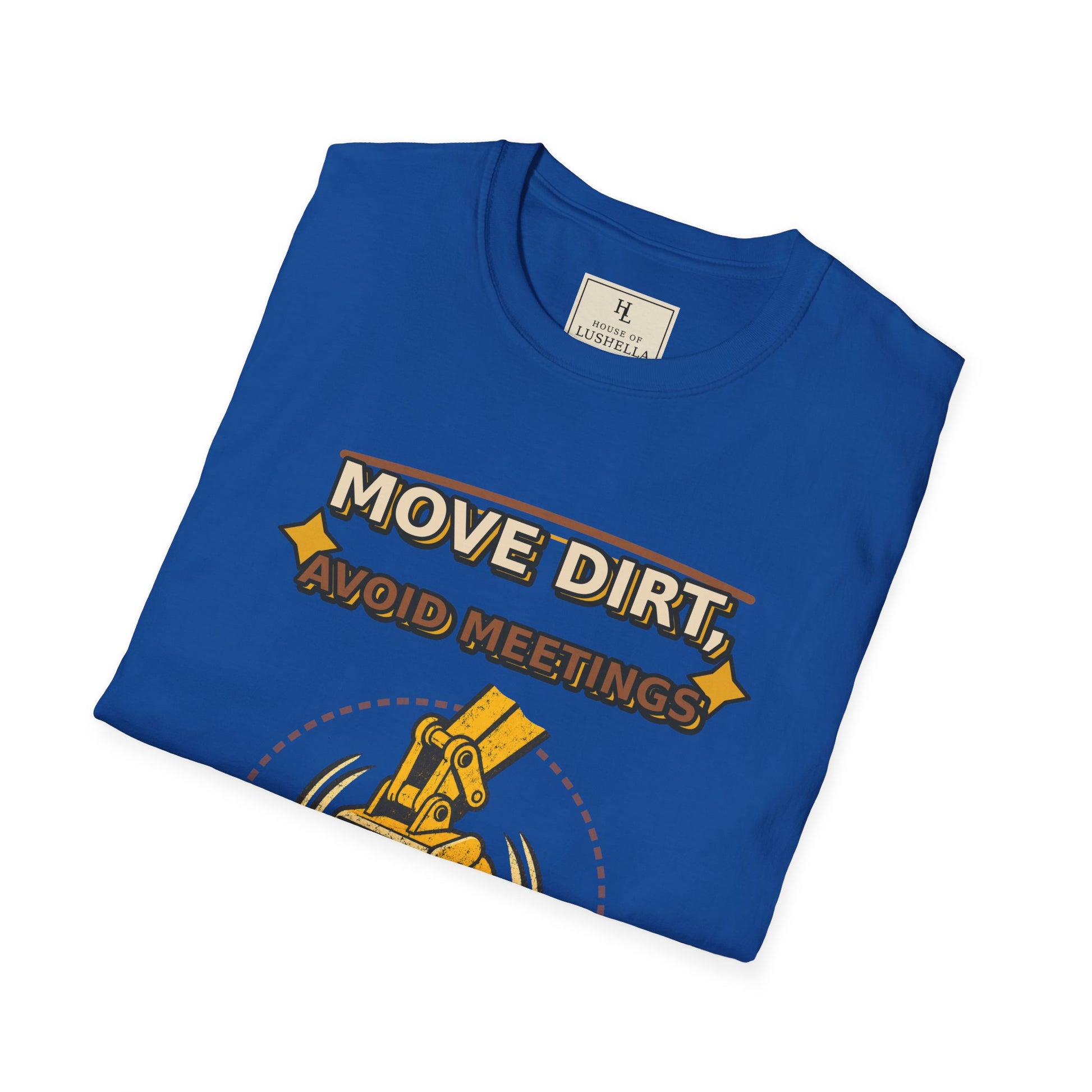 Move Dirt Avoid Meetings Excavator Shirt product mockup, view 20