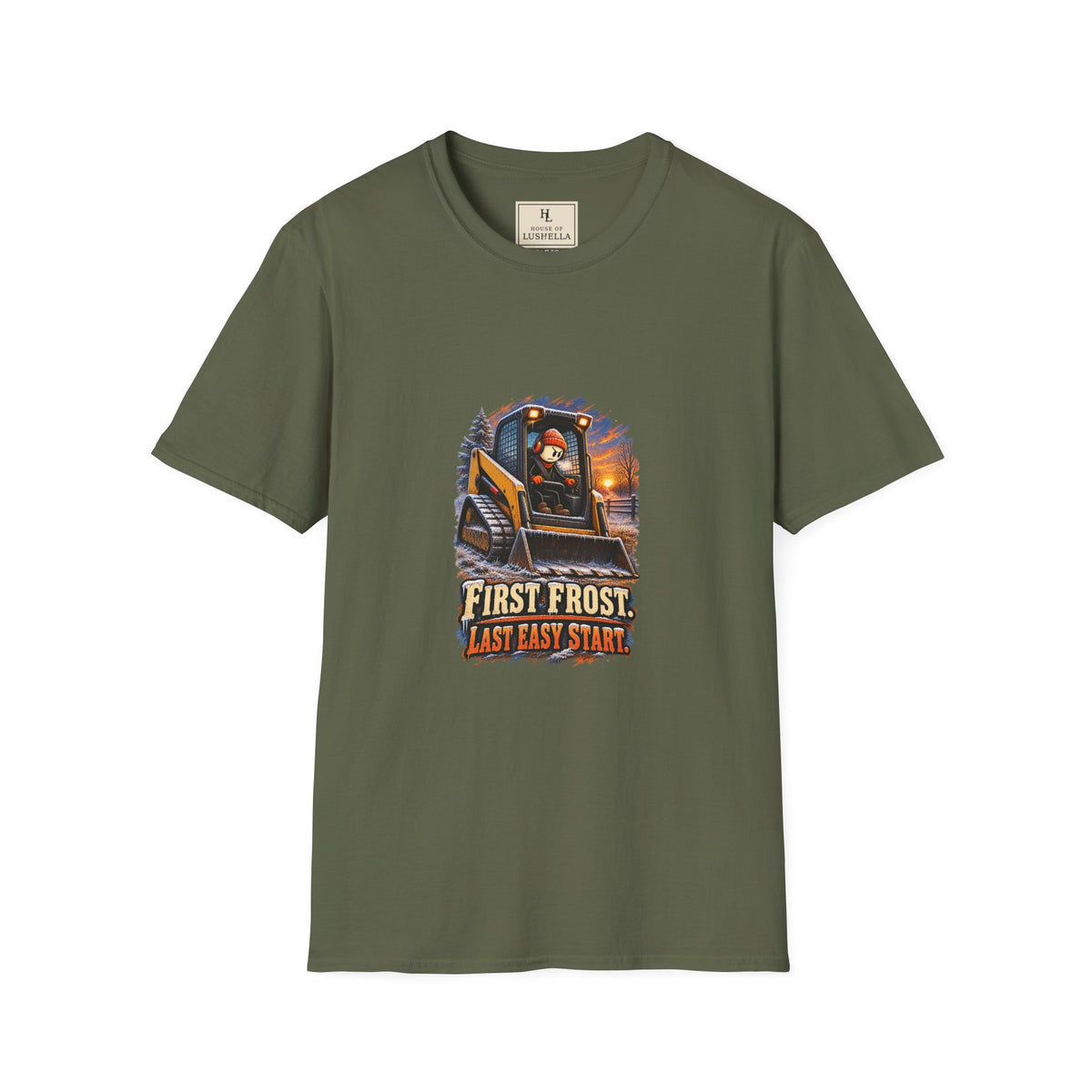 First Frost, Last Easy Start | Equipment Operator T-Shirt product mockup