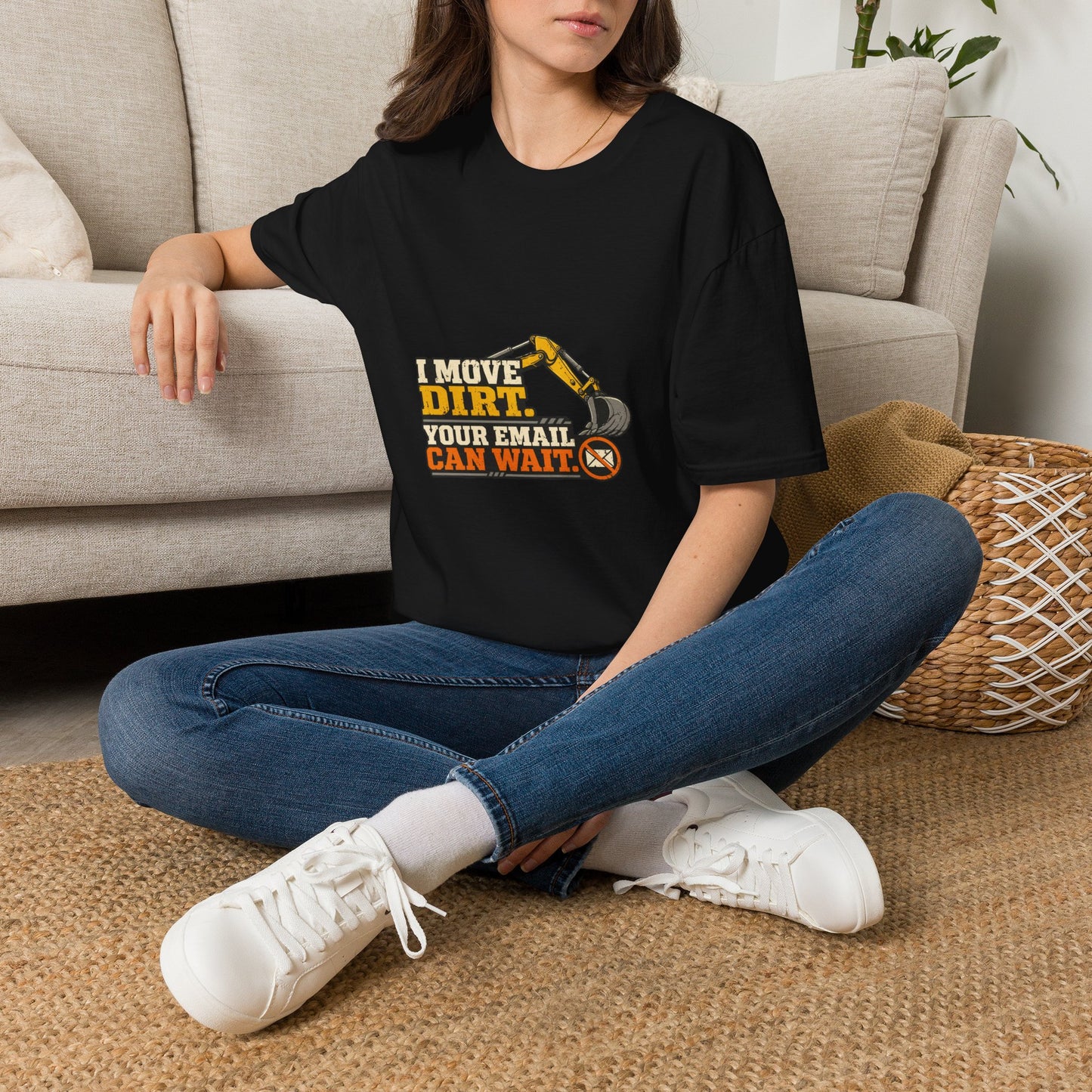 I Move Dirt Your Email Can Wait Heavy Equipment Shirt product mockup 5 — House of Lushella