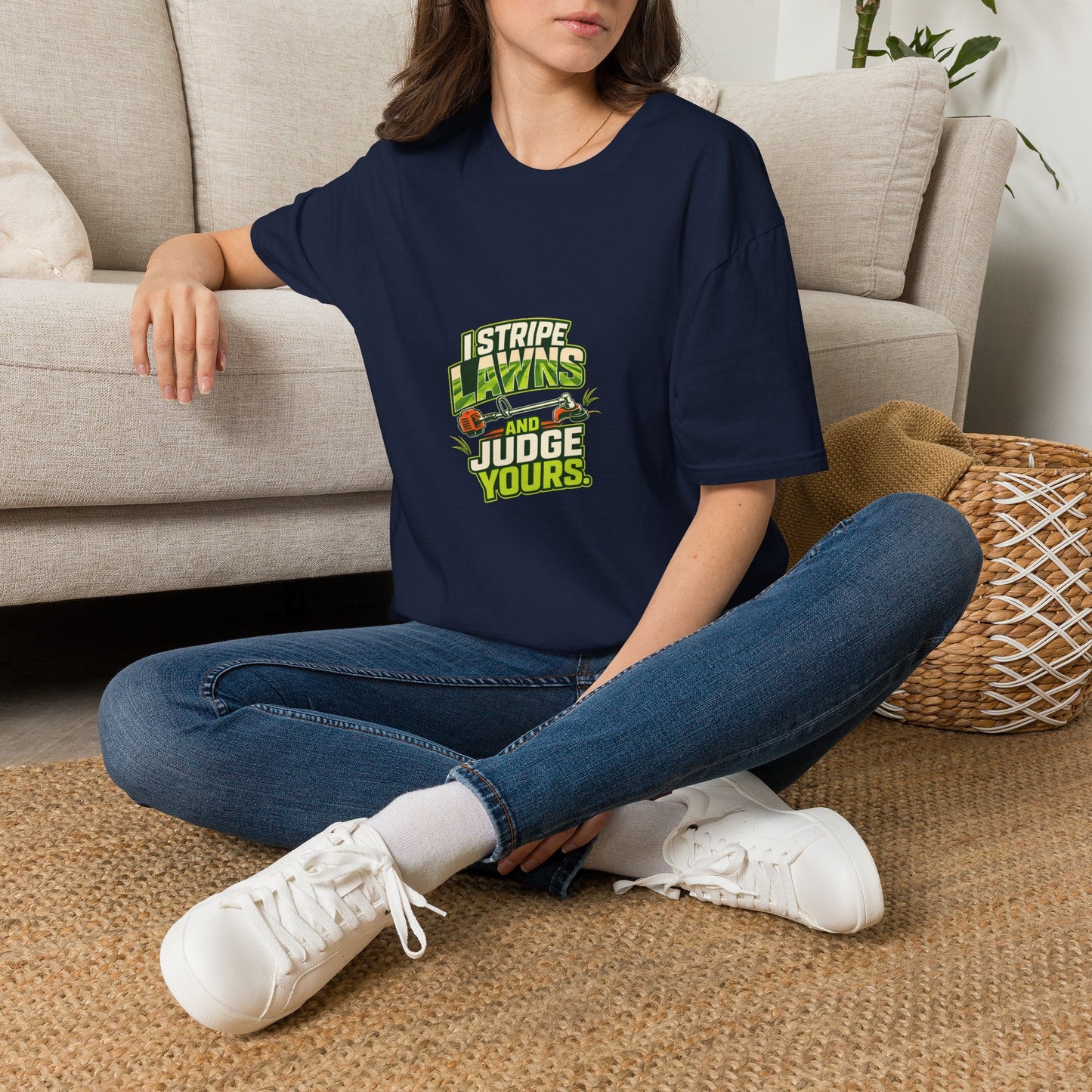 I Stripe Lawns and Judge Yours Lawn Care Shirt product mockup 17 — House of Lushella