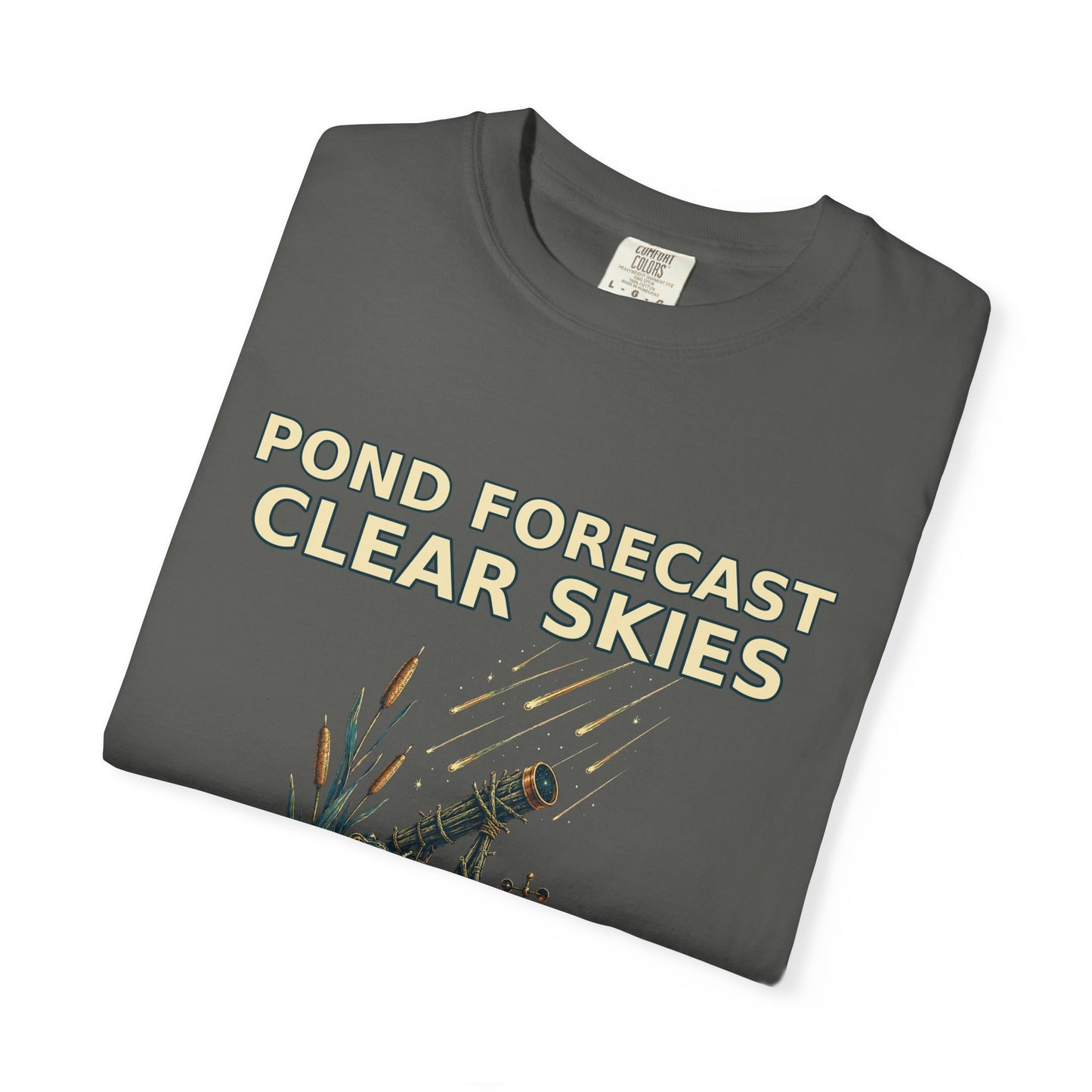 Pond Forecast Clear Skies Frog Shirt product mockup, view 10