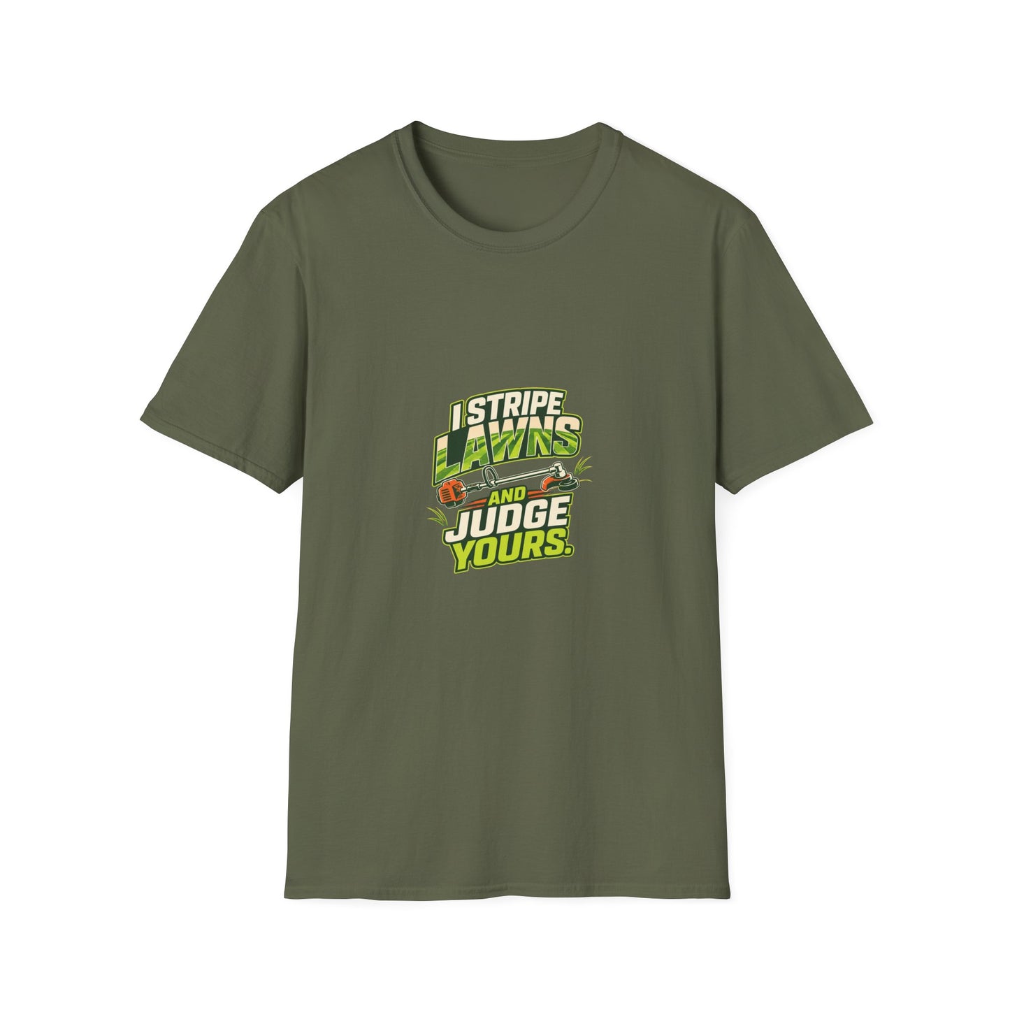 I Stripe Lawns and Judge Yours Lawn Care Shirt product mockup 2 — House of Lushella