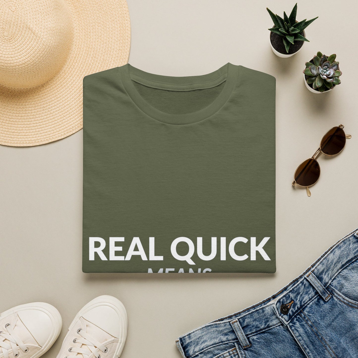 Real Quick Means Cancel Your Evening Plans Shirt product mockup 17 — House of Lushella