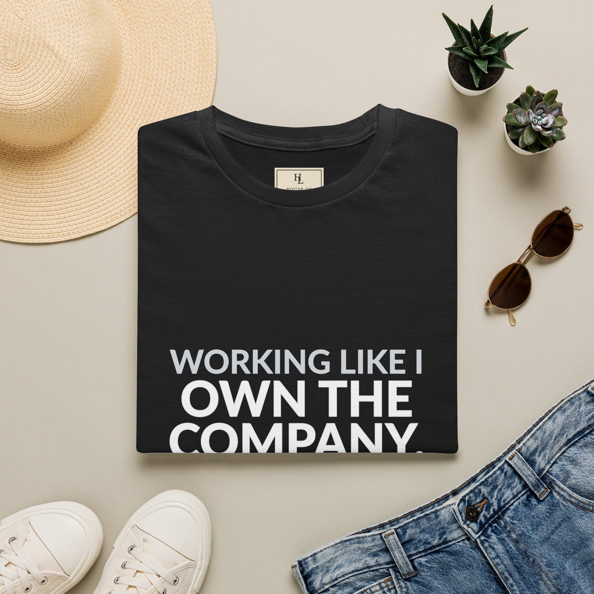 Working Like I Own the Company Work Humor Shirt product mockup, view 8