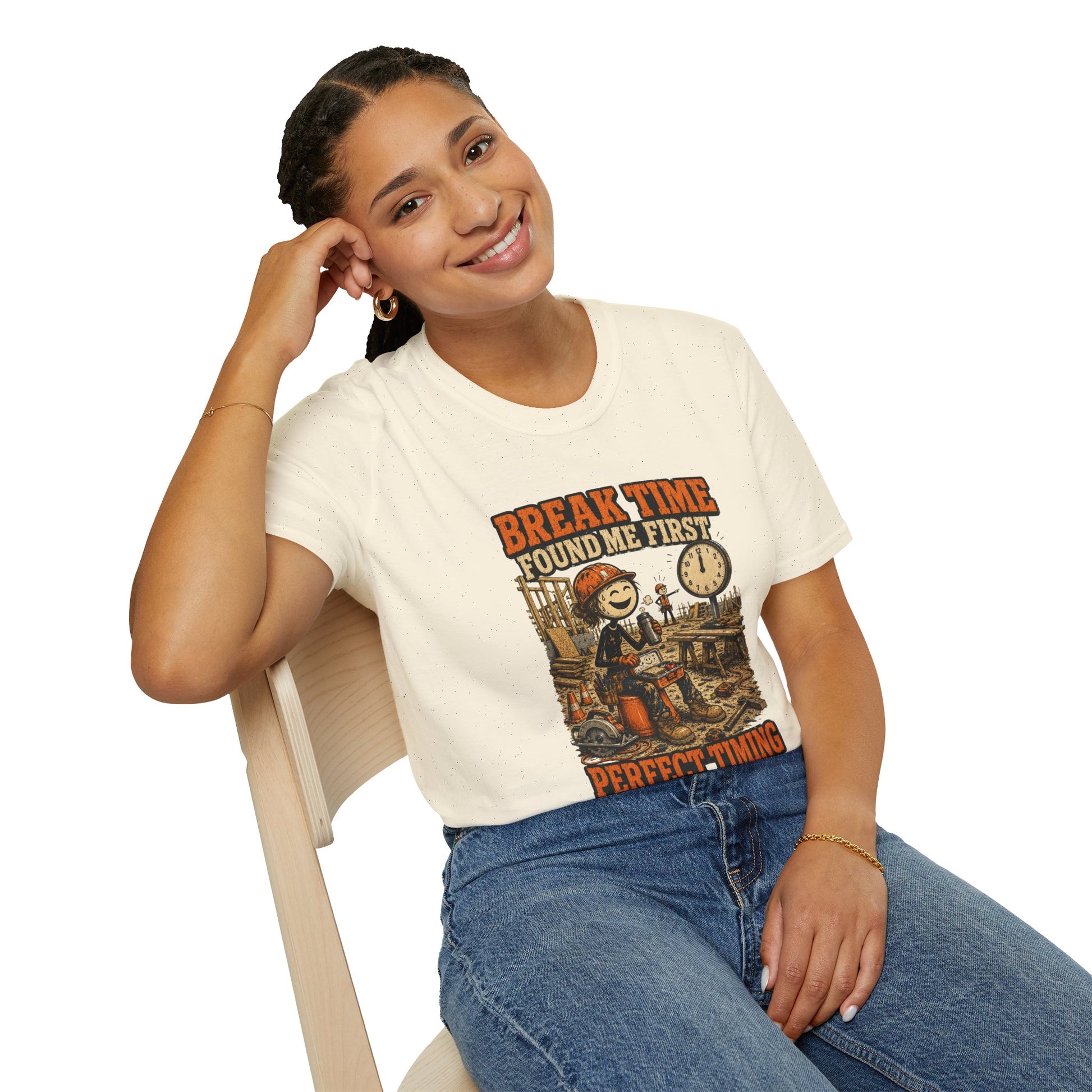 Break Time Found Me First Work Humor Shirt product mockup 24 — House of Lushella