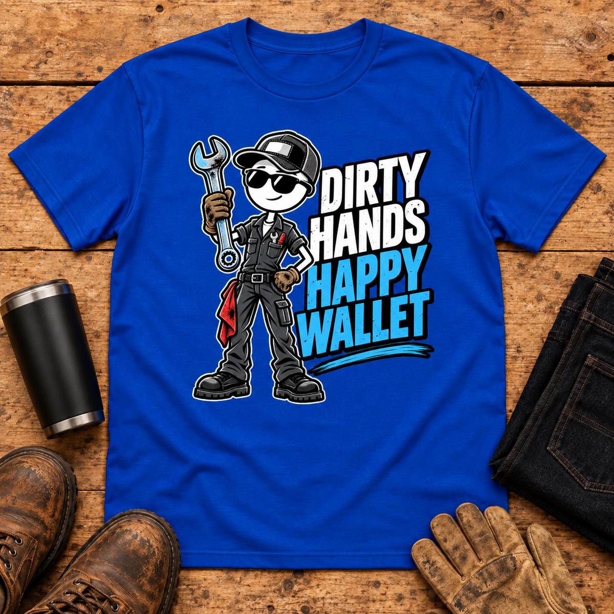 Dirty Hands Mechanic Shirt product mockup