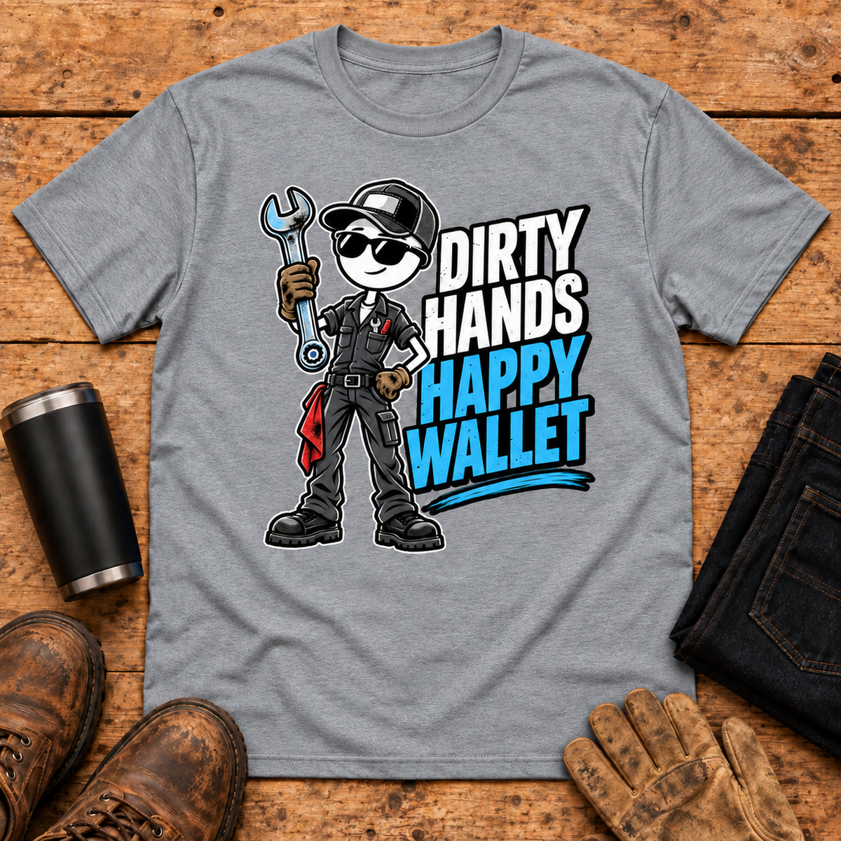 Dirty Hands Mechanic Shirt product mockup