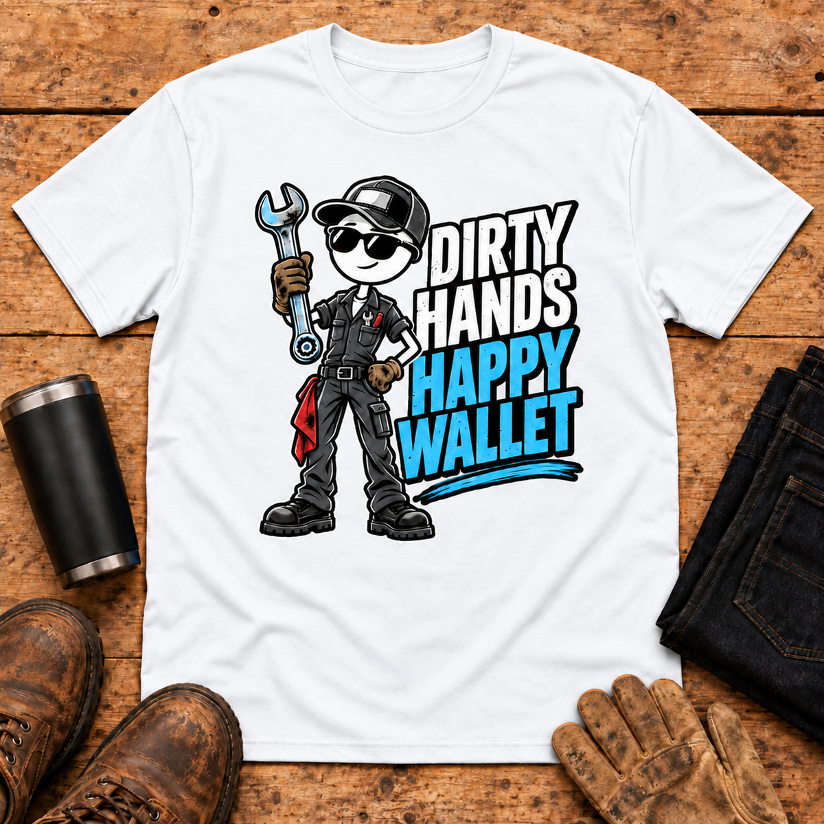 Dirty Hands Mechanic Shirt product mockup
