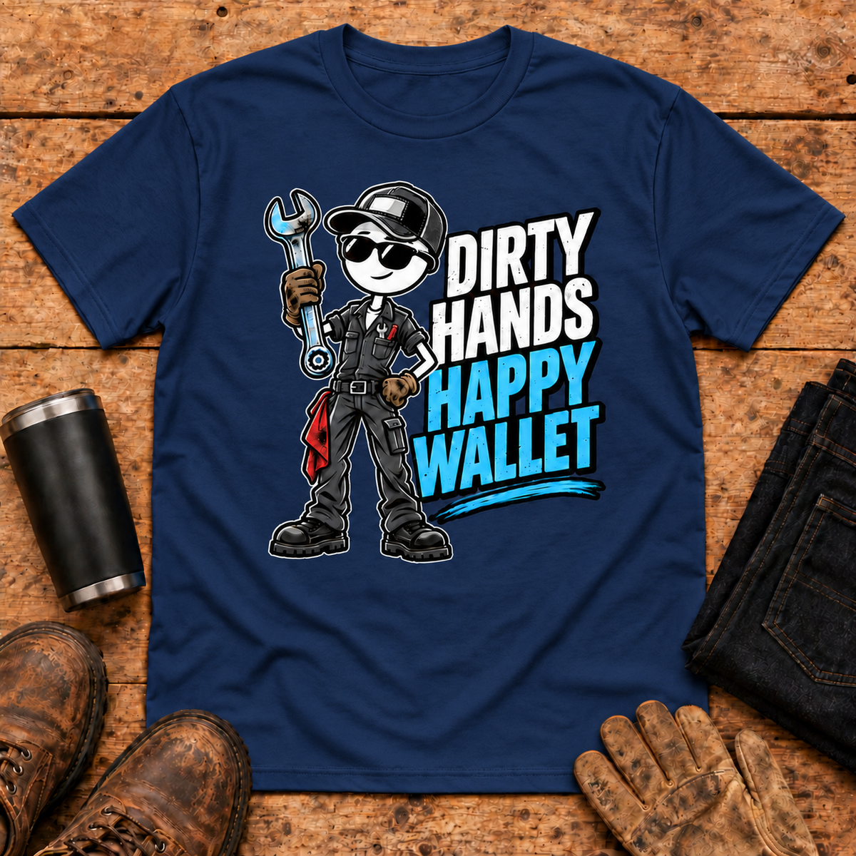 Dirty Hands Mechanic Shirt product mockup